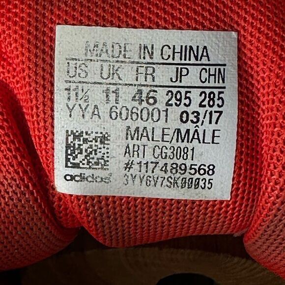 Adidas Barricade Novak Pro Tennis Court Shoes (White/Navy/Red) size Mens 11.5 US - Picture 9 of 10